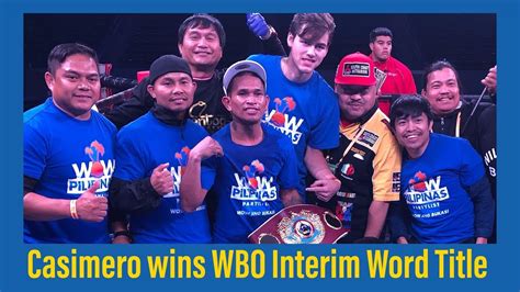 FULL FIGHT! JOHN RIEL CASIMERO WINS WBO TITLE via .